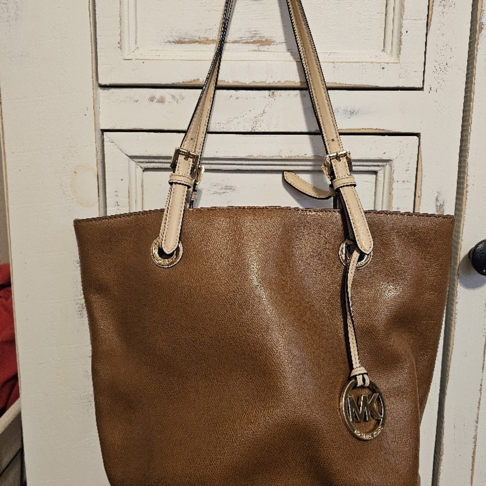 Michael Kors Brown Leather Tote Bag
